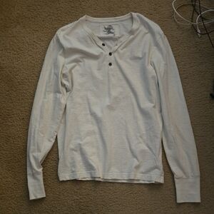 Express Off-White Henley Shirt